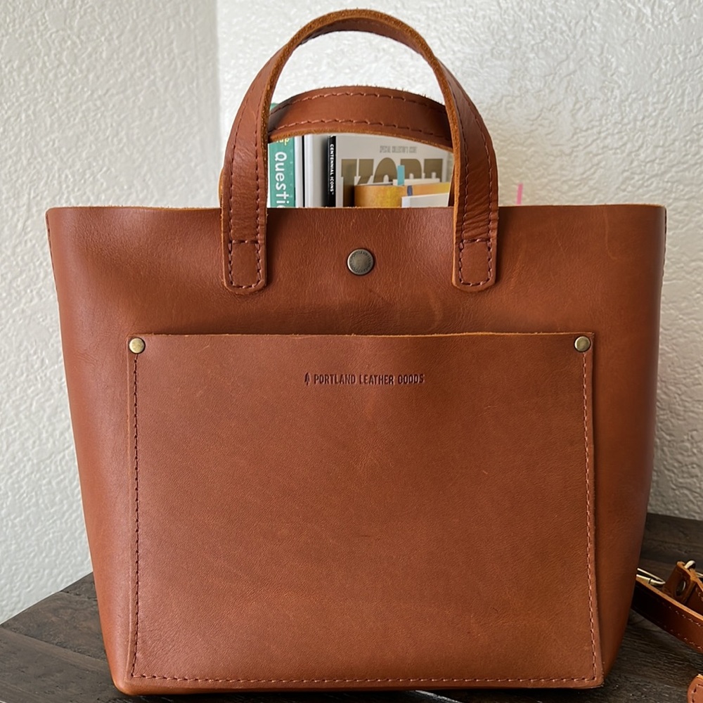 Portland Leather Mini Crossbody Tote